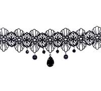 Générique Donne Gotico Pizzo Collana Girocollo Gemma Catena Perline Pizzo Collana Girocollo Nero 1 Pezzo Il buono e il cattivo