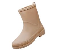 Générique Donne Stivali Da Pioggia Impermeabili Gomma Scarpe Antipioggia Antiscivolo Stivale Giardino Chelsea Pratiche Moda Tinta unita Ideale Per Il Lavoro Il Giardino E Tutte Le Stagioni, cachi., 39