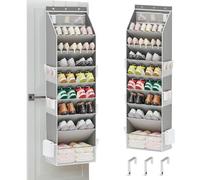 Générique Door Shoe Organizer, Over The Door Organizers, Storage Holder for Utility Room, 8 Layer Behind Organizer for 16-24 Shoes, Bathroom Bedroom Dorm RV Classroom Entryway