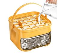 Générique Double Layer Ice Tray, Stackable Kitchen Tool, Portable Fifty Cavity Cube, non stick Mold with Lid, Ampia Capacity Storage Box for Details, Convenient Beverage Chiller for Summer Picnic