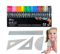 Générique Double Lined Markers, Shimmer Outline Pens, Ink Set, Double Tip Design, Bonus Ruler Included, Perfect for Creative Art Projects and Handwritten Greeting Cards