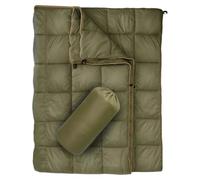 Générique Down Camping Blanket Outdoor Warm Cold Resistant Waterproof Mat | 79 x 55" insulated down camping blanket with 150 gsm filling. Dirt-resistant, packable, and wearable for fredd nights outdoor