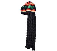 Générique Dreadlocks - Cappelli da uomo, parrucca nera a Dreadlocks naturale, parrucca per festa concerto carnevale teatro cosplay festival