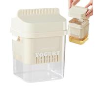 Générique Dry Yogurt Strainer, Cheese Filter Lid-Covered Yogurt Maker, Large Capacity Efficient Strainer, Yogurt Strainer with Lid, Multipurpose Buttermilk Filter for Home Use, Yogurt Straining Tool