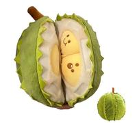Générique Durian Plush, Creative Detachable Fruit Plush Doll & Cute Peeling Relaxation, Soft Decorative Cushion for Bed, Sofa, Living Room, Bedroom, Home Decor 30 cm