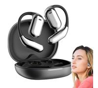 Générique Earbuds Open Ear Running with Intelligent Touch Control, Adoable Wireless Earbud, Waterproof Sport Earphones for Fitness, Jogging, Palestra, Outdoor Workouts, Daily Use, Silver, Black