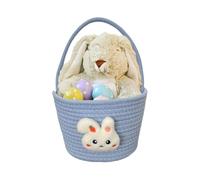Générique Easter Basket for Boys Girls, Bunny Soft Treat, Handle Design, Perfect for Egg Hunts, Toy Storage, Sturdy, Vibranti Colors, Ideal for Easter Parties, and Outdoor Fun