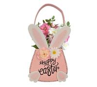 Générique Easter Bunny Bag, Rabbit Festival Tote, Small Easter Bucket, Reusable Egg Treat, Cute Party Decoration, Eco-Friendly Material, Perfect for Kids & Candy, Fun Gift, Ideal for Hunts,