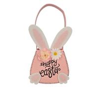 Générique Easter Bunny Basket, Small Rabbit Easter Bucket with Ears, 5,51 x 1,97 in Cute Party Decoration, Reusable Egg Treat Bag, Perfect for Holiday and Home Celebrations, rosa, Se référer au
