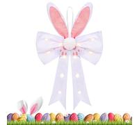 Générique Easter Bunny Bows, LED Light Decor, Spring Holiday Accent, with Home Wall Door Tree Display, for Party Bedroom Living Room Styling, Soft Glow Seasonal Atmosphere Enhancement