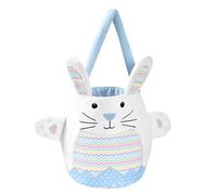 Générique Easter Bunny Bucket Bag, Reusable Bunny Tote with Handles, 10x8.6in Spring Rabbit Egg Hunt Basket, Fun Party Supplies for Easter Boys and Girls and Other Games