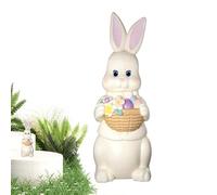 Générique Easter Bunny Figurine - Resin Cute Animal Sculpture, Easter Figure Rabbits for Decorating | for Home Office Farmhouse Desk Table Yard Patio Porch Holiday Party