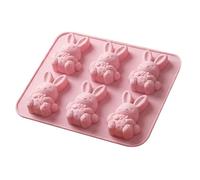 Générique Easter Chocolate Molds - 6-Cavity Reusable Easy Release Art Crafts | Cute Easter Bunny Silicone Molds | For Cupcake Fondant Candy Sugar Muffin Family Friends Men Women And Others