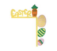 Générique Easter Door Toppers, Holiday Wooden Ornament, Multicolor Door Frame Decoration, Festive Carrot Egg Finestra Wall Signs, for Home Spring Party Decorations 16x19cm