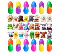 Générique Easter Eggs - Prefilled Easter Eggs | Holiday Stuffed Basket Stuffer With Plush Animals | Easters Eggss Stuffeds With Animal Plush | Stuffed Pre Filled Basket Stuffer For Kids