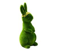 Générique Easter Grass Bunny Rabbit - Easter Decorations | 13 x 9 x 18,5 cm, Easters Spring Decorations - Resin Moss Bunny Garden Decor | for Indoor Desk Table Shelf Entrance Porch Patio Outdoor