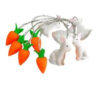 Générique Easter Lights, LED Funny Bright Spring Decor, Carrot Easter String Lights Indoor Outdoor for Home Entryway Shelf Window Door Wall Garden Party