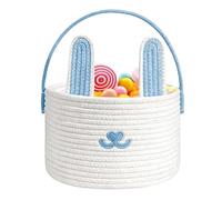 Générique Easter - Sneakers per bambini, con coniglio Ears, Woven Easter Basket, for Boys Girls Candy Toys Snacks Birthday Party Holiday