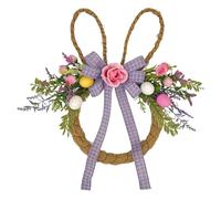 Générique Easter Wreath, Primavera Holiday Festive Bunny Ornament Front Door Wreath for Indoor Outdoor, Window, Fireplace, Wall Decoration, Primavera Celebration