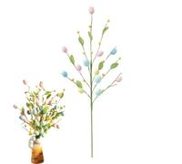 Générique Eater Egg - Easter Egg Branch - 56 cm 38 G | Foam Eğg.Artificial Spring Foam with Leaves - Holiday Party Decoration for Door, Window, Birthday, Indoor Gardening, Ringraziamento and Office Us