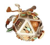 Générique Educational Busy Cube Toys - ABS TPE PP 20 x 19,5 cm | Parent Child Interactive Learning Activity Travel Sensory Toy | Early Educational Toy for Carseat Plane Travel Home Kindergarten