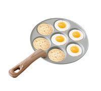 Générique Egg Cooking Pan, Alluminio Nonstick Maker, Pancake Frying Skillet, Multi Section Eggs Cooker Pans for Quick Breakfast Meals, Home, Kitchen, Cafe, Ristorante, Hotel, 26.1/25.7/6.4 Inches