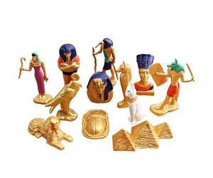 Générique Egyptian - Figurine, Egypt Figurine Play Sets, Decorative Creative Cognitive Figurine Set per fanali per la casa di giochi per la scuola, per donne, uomini, ragazzi, collezionabili