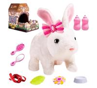 Générique Electric Rabbit Plush Toy, Interactive Companion Animal with Sounds, Jumping Bunny with Moving Ears for Kids Boys and Girls, Perfect for Christmas, New Year or Easter