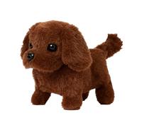 Générique Electric Walking Dog,Soft Realistic Interactive - Tail Wagging Barking Dog for Boys Girls Preschoolers Children Living Room Bedroom Dorm Travel Apartment