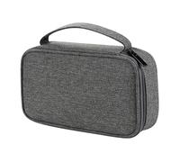 Générique Electronics Organizer, Travel Cable Storage Case, Compact Waterproof Double Layer, Charger Cord Pouch for Business, Outdoor and Everyday Use, 7,8 x 4,7 x 2,1 pollici, Colore grigio scuro, Se