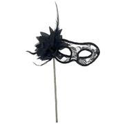 Générique Elegante pizzo trasparente per sera moda ballo mascherato con tessuto a mano comodo ideale accessorio festivo raffinato, Le Noir, Taglia unica