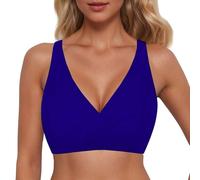 Générique Elegante tankini con bretelle da donna, colletto a graffette, copertura totale, ideale per spiaggia, piscina e soggiorni in località balneare., blu, M