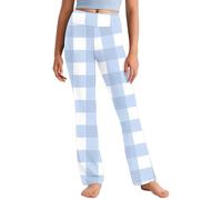 Générique Eleganti pantaloni svasati per ragazze, morbidi, elastici e comodi, ideali per tutti i giorni, con cintura fluida ed elastica, ideali per la scuola e il parco giochi, Azzurro, 3-4 Anni