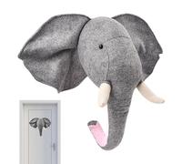 Générique Elephant Head Wall Decor - Canvas Plush 55 x 26 x 37 cm | Animal Nursery Wall Hanging Ornament | Stuffed Walls Mount Toy For Bedroom Playroom Decorative Use And Has An Excellent Touch.