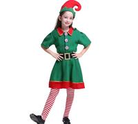 Générique Elf Costume - Elf Christmas Fancy Dress | Elf Costume Clothes Set | Family Outfit Men Women Boys Girls Christmas Carnival Costume Holiday Christmas Suit for Adults Kids Cosplay Costumes