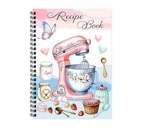 Générique Empty Cookbook Handwritten Cooking Planner For Daily Meal Prep Beginners Baking Planning Travel Kitchen Journaling Birthday | Ricevitore Notebook, 100 fogli Spiral Recipe Book -