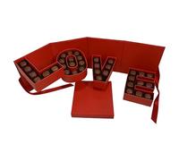 Générique Empty Flower Box - Valentine Rose Flower Box | LOVE Letter Chocolate Container For Birthday Proposal Confession Laurea Wedding Party Spouses Boyfriends Girlfriends Wives Husbands