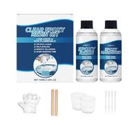 Générique Epoxy Resin Kit - AB Glue Hardener Clear | Complete Resin Set for Art Projects, Coasters Jewelry Keychains Bookmarks Earrings, Easy Mix Durable Finish, DIY Creative Craft Supplies