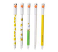 Générique Erasable Pen Duck Shape Erasable Pen 0,5 mm Smooth Writing, No Smear Ink, Cute Stationary Supplies, School Office Journaling Drawing, 6,1 x 0,39 x 0,39 cm
