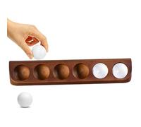 Générique Espositore per palline da golf in legno di faggio, supporto a 6 fori elegante, mensola decorativa di design per ufficio, soggiorno, camera da letto, accessorio per collezionista golf e