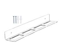 Générique Espositore per rondella di Hockey in acrilico - Supporto da parete trasparente con 4 fessure per souvenir firmati | Supporto per rondella sicuro per giocatori, allenatori, padri