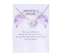 Générique Espositore Regalo Gioielli Collana Pendente Delicato Placcato Oro Ciondolo Ala d'angelo Collane sovrapposte Collane in Oro per Le Donne Cassa Cornalina Bastoni Portagioie Gioielli, acrilico