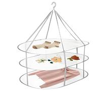 Générique Essiccatore Rotante A 360° Cesto Asciugatrice Livelli a Rete Appendere Vestiti Cestino Rete Asciugatura per Erbe 2/3 Strati per Calze Maglioni Abbigliamento Casa