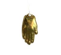 Générique Ex-voto Mano in Ottone Dorato, Dimensione 12 x 5,5 cm, Ornamento Mano di Dio