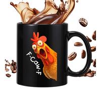 Générique F-CAW-F Coffee Mug - 15oz Chicken Rooster Mug | Ceramic Beverage Cup for Tea Milk Hot Cocoa Wine Juice Beer Birthday Women Men Coworkers Gift