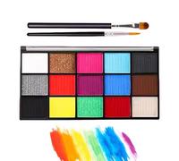 Générique Face Painting Kit | Body Paints For Adults | Colorful Face Painting Palette With 15 Colors Set, Creative Face Painting Supplies For Parties, 14,6 x 8,7 x 1,2 cm Face Paint Set for School