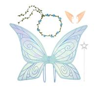 Générique Fairy Wings Set Butterfly Costume Accessory, Girls Role Play Props, Halloween Cosplay Outfit, 25,2 x 16,93 pollici, Dress-Up for Christmas Wedding Holiday Themed Party Use
