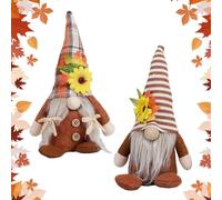 Générique Fall Gnomes Decorations for Home Autumn Harvest Dwarf Figurine, Ringraziamento GNOME Plush Ornaments with Seasonal Accents, for Table Mantel Tiered Tray Office Porch Desk Decoration