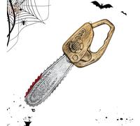 Générique Falsa motosega - Prop Chainsaw | Giocattolo di Halloween in false motoseghe arrugginite e sanguinanti, accessorio per costume leggero per spettacoli sul palco, cosplay, decorazione del