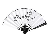 Générique Fan di seta, ventilatori pieghevoli decorativi - Elegante ventilatore pieghevole in seta | per danza creativa tradizionale bianco a mano per la decorazione della danza delle feste
